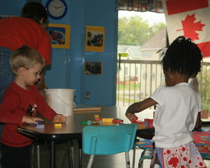 Children at play in the junor room